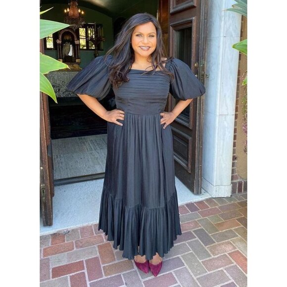 Abercrombie & Fitch Dresses & Skirts - Abercrombie & Fitch Emerson Poplin Puff Sleeve Dress Size XS Navy